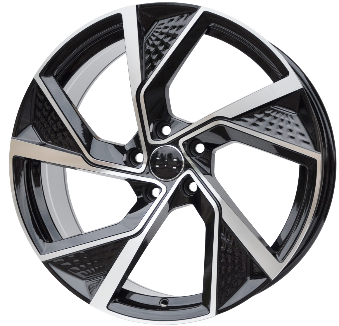 PDW FBX264 Alufælge 19" 5x112 ET35 – Poleret/sort (sæt á 4)