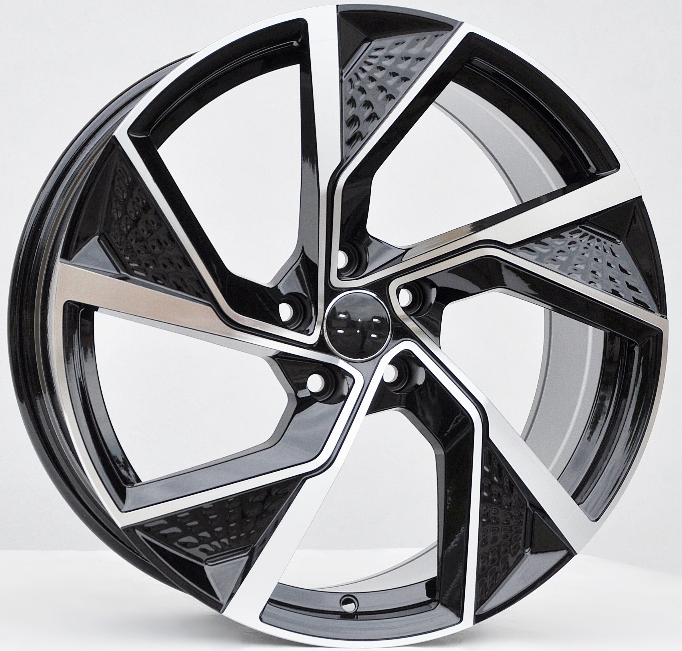 PDW FBX264 Alufælge 19" 5x112 ET35 – Poleret/sort (sæt á 4)