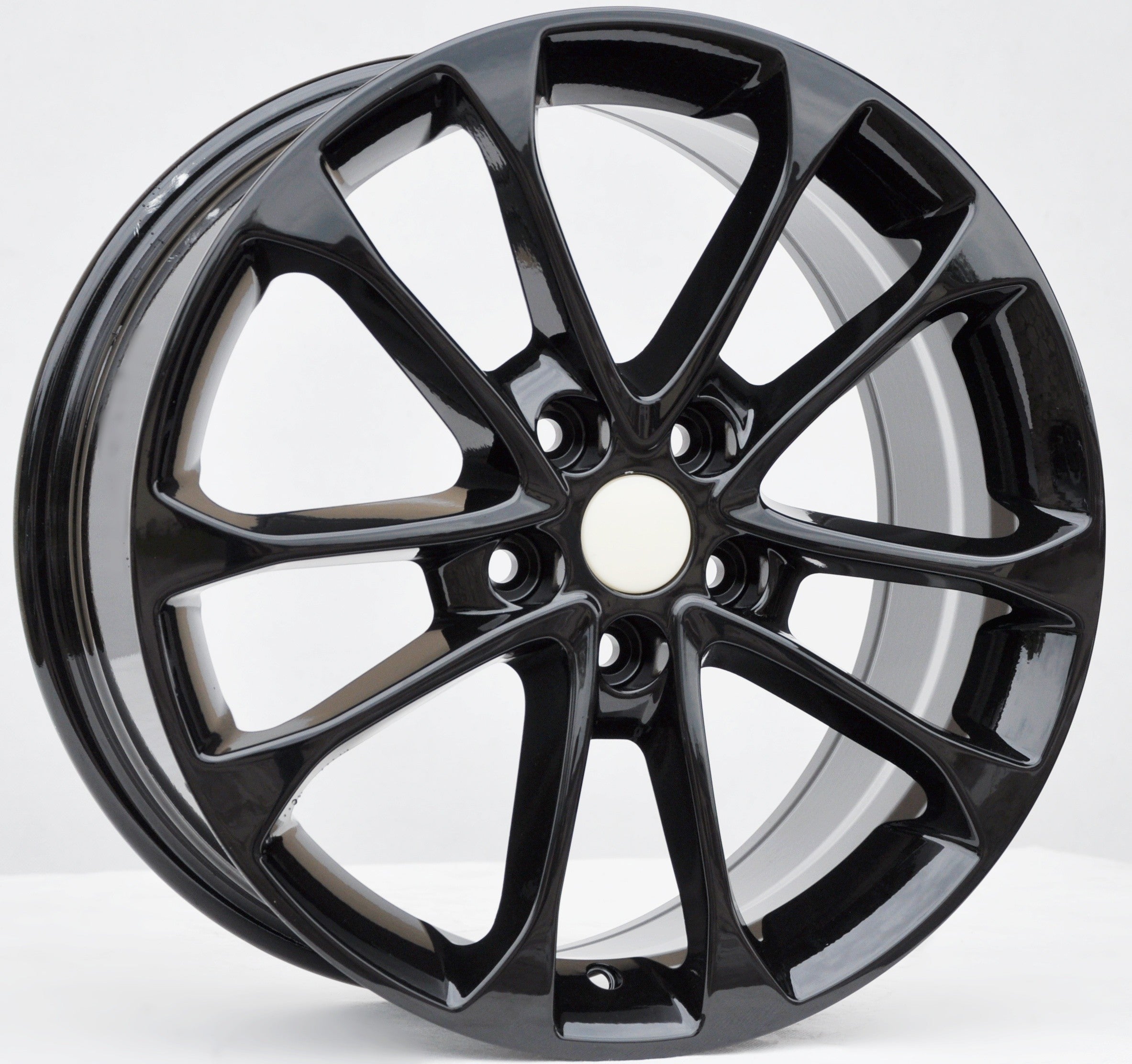 PDW FBX232 Alufælge 17" 5x108 ET50 – Poleret/sort (sæt á 4)