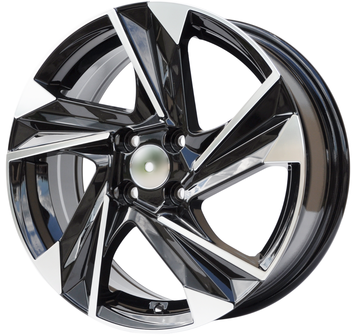 PDW 1220 Alufælge 16" 6,5J 4x100 ET45 – Poleret/sort (sæt á 4)
