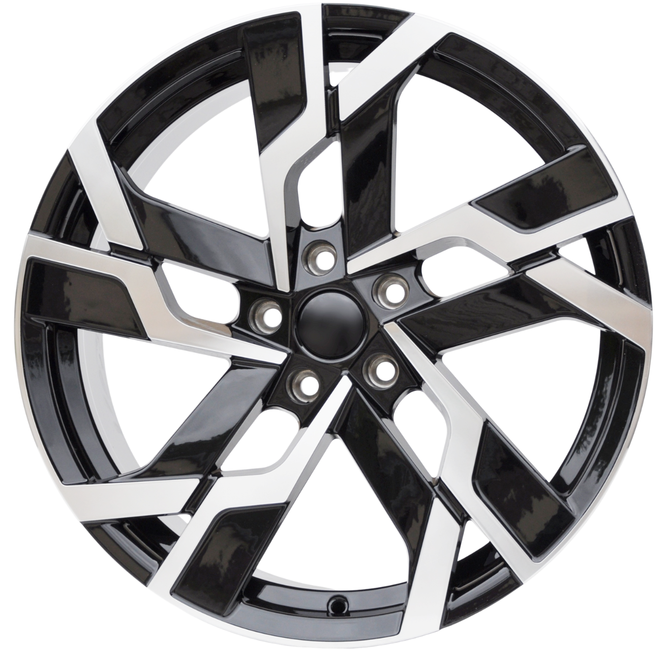 PDW 5696 Alufælge 19" 5x112 ET41 – Poleret/sort (sæt á 4)