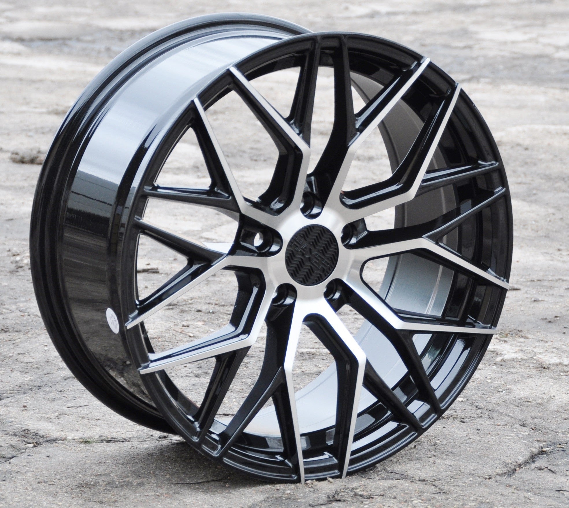Haxer HX035 Alufælge 17" 5x120 ET34 – Poleret/sort (sæt á 4)