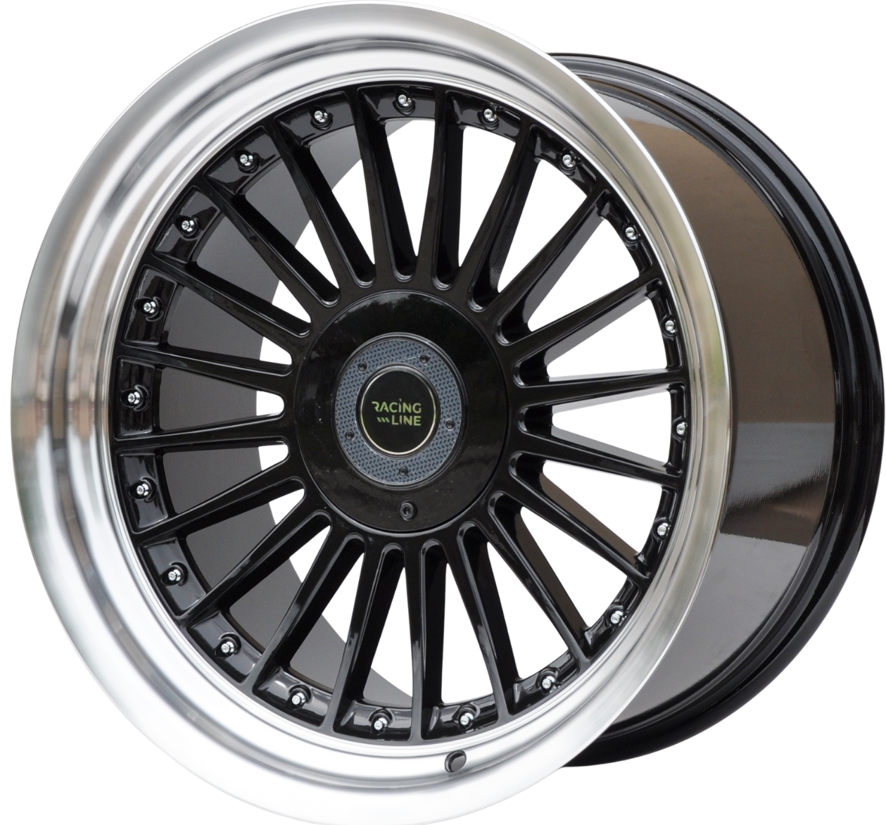 PDW 1803 Alufælge 18" 5x120 ET20 – Sort/polerowany rant (sæt á 4)