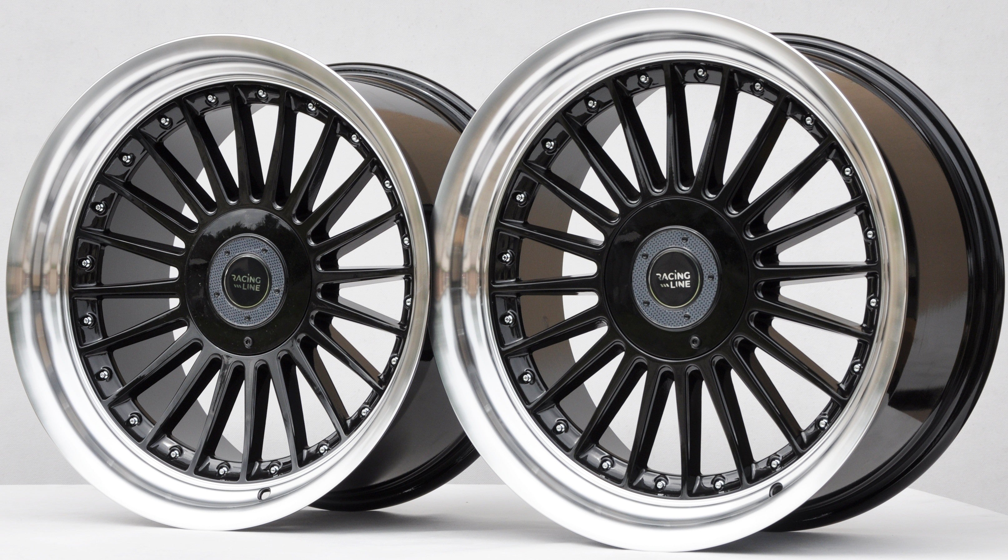 PDW 1803 Alufælge 18" 5x120 ET20 – Sort/polerowany rant (sæt á 4)