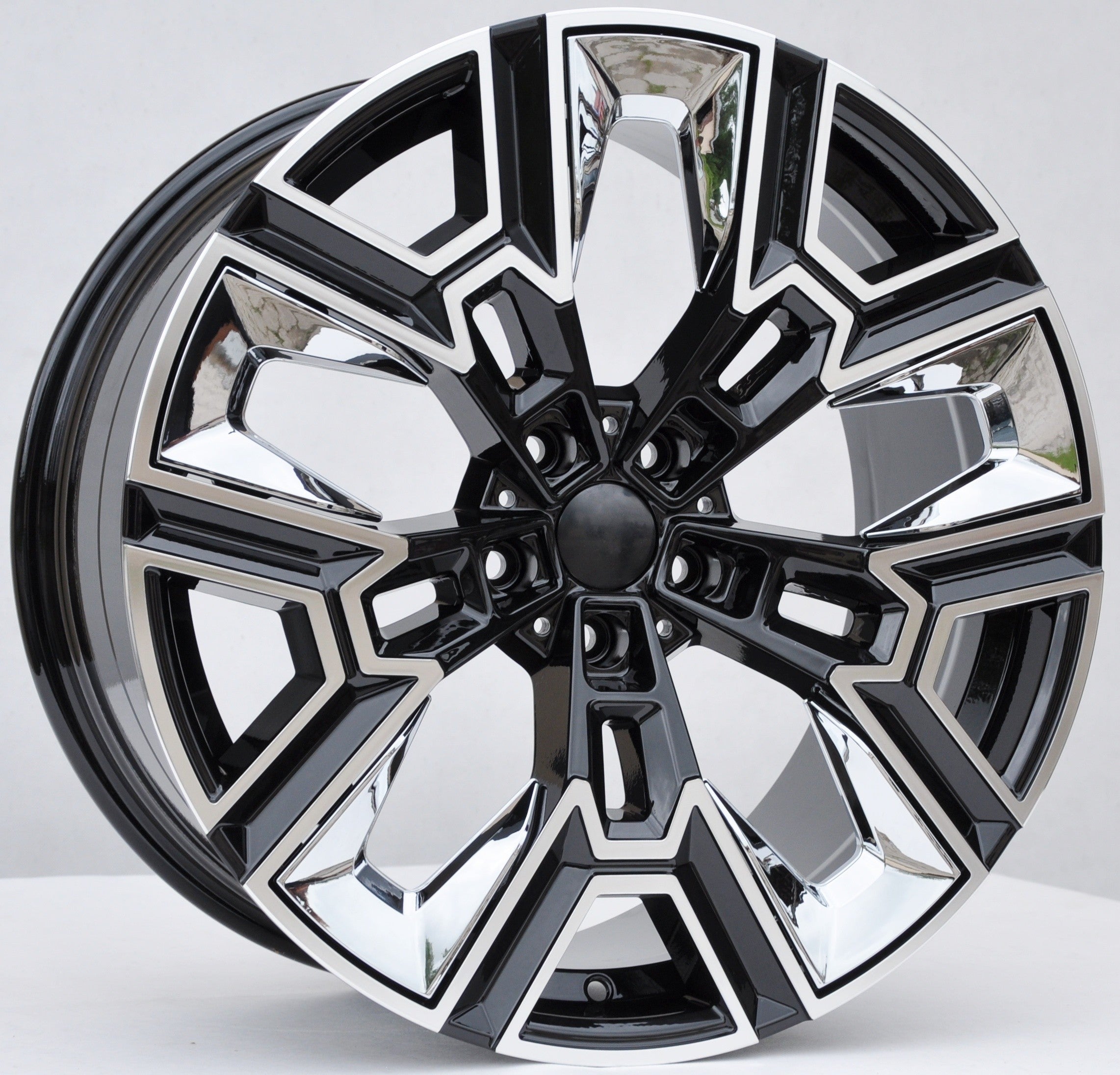 PDW HF5220 Alufælge 20" 5x112 ET28 – Poleret/sort (sæt á 4)