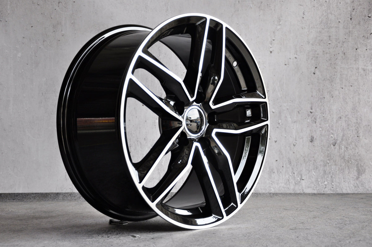 PDW 690 Alufælge 20" 5x112 ET35 – Poleret/sort (sæt á 4)