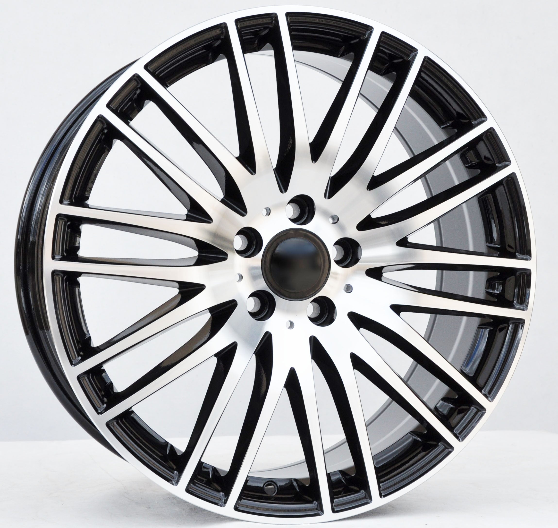 PDW FBX244 Alufælge 18" 5x112 ET42 – Poleret/sort (sæt á 4)