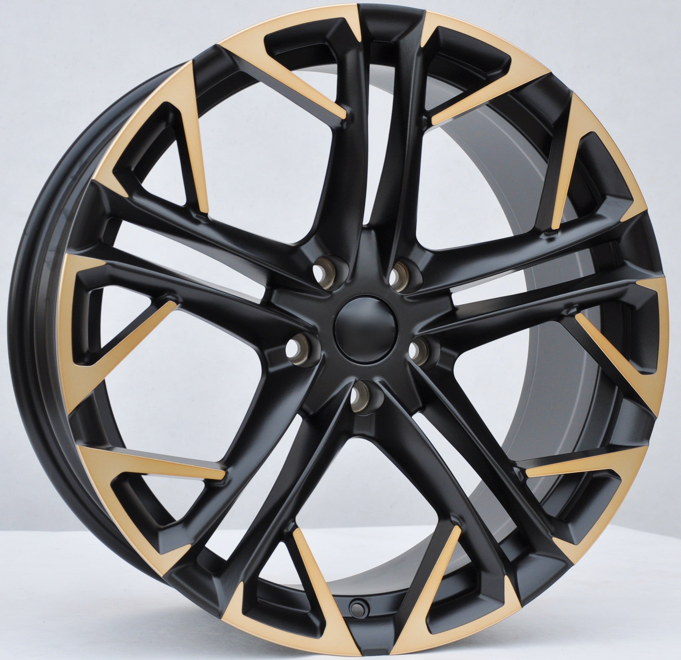 PDW 5719 Alufælge 19" 5x112 ET38 – Sort/półmatowy miedziany (sæt á 4)