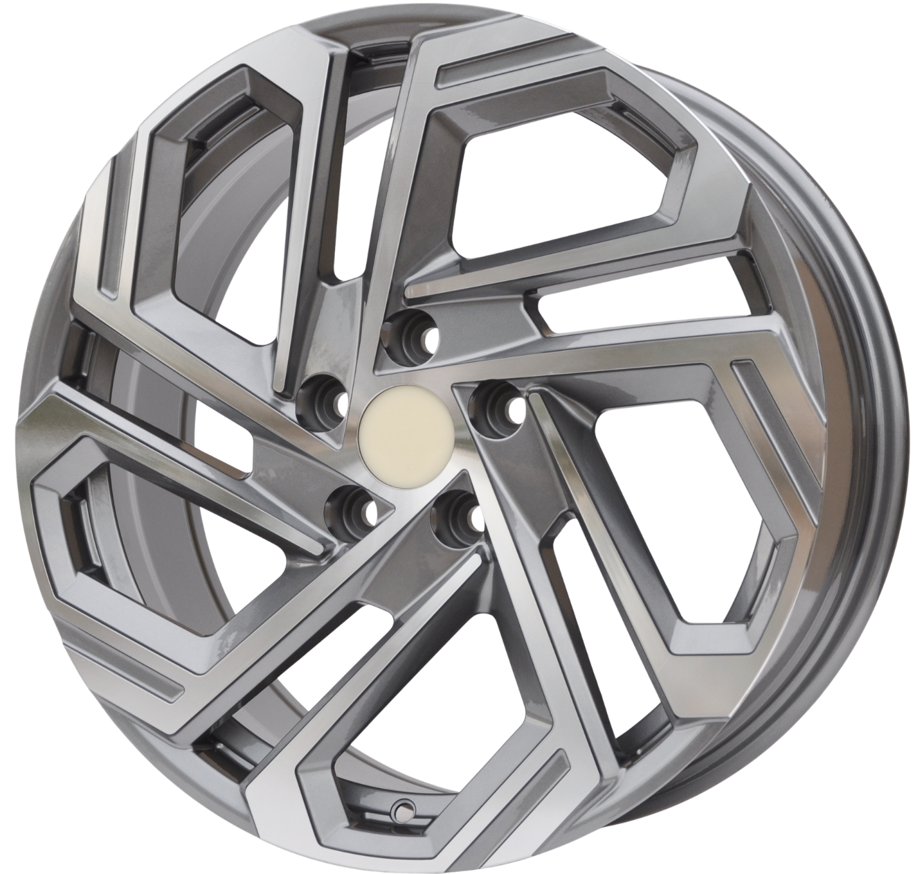 PDW FBX345 Alufælge 19" 5x114.3 ET51 – Poleret/grafit (sæt á 4)