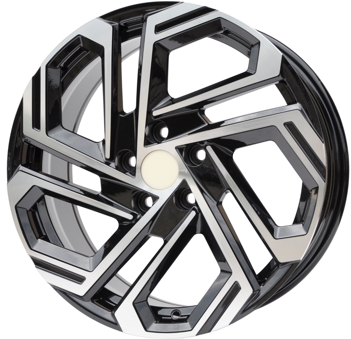 PDW FBX345 Alufælge 19" 5x114.3 ET51 – Poleret/sort (sæt á 4)