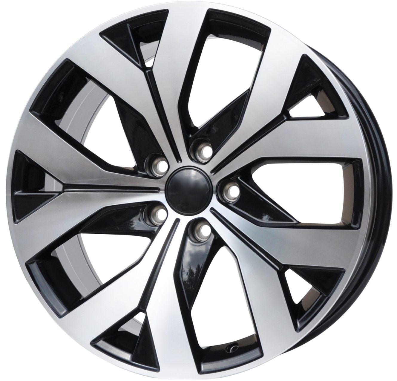 PDW 617 Alufælge 18" 5x112 ET44 – Poleret/sort (sæt á 4)