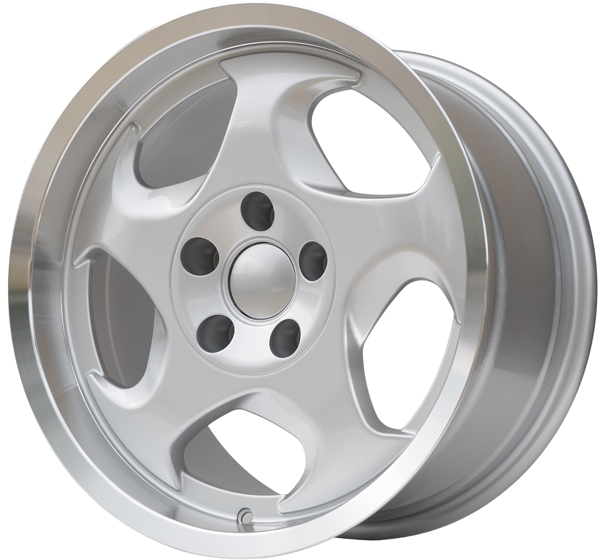 PDW 2418left/2417right Alufælge 17" 5x120 ET15 – Poleret/sølv (sæt á 4)