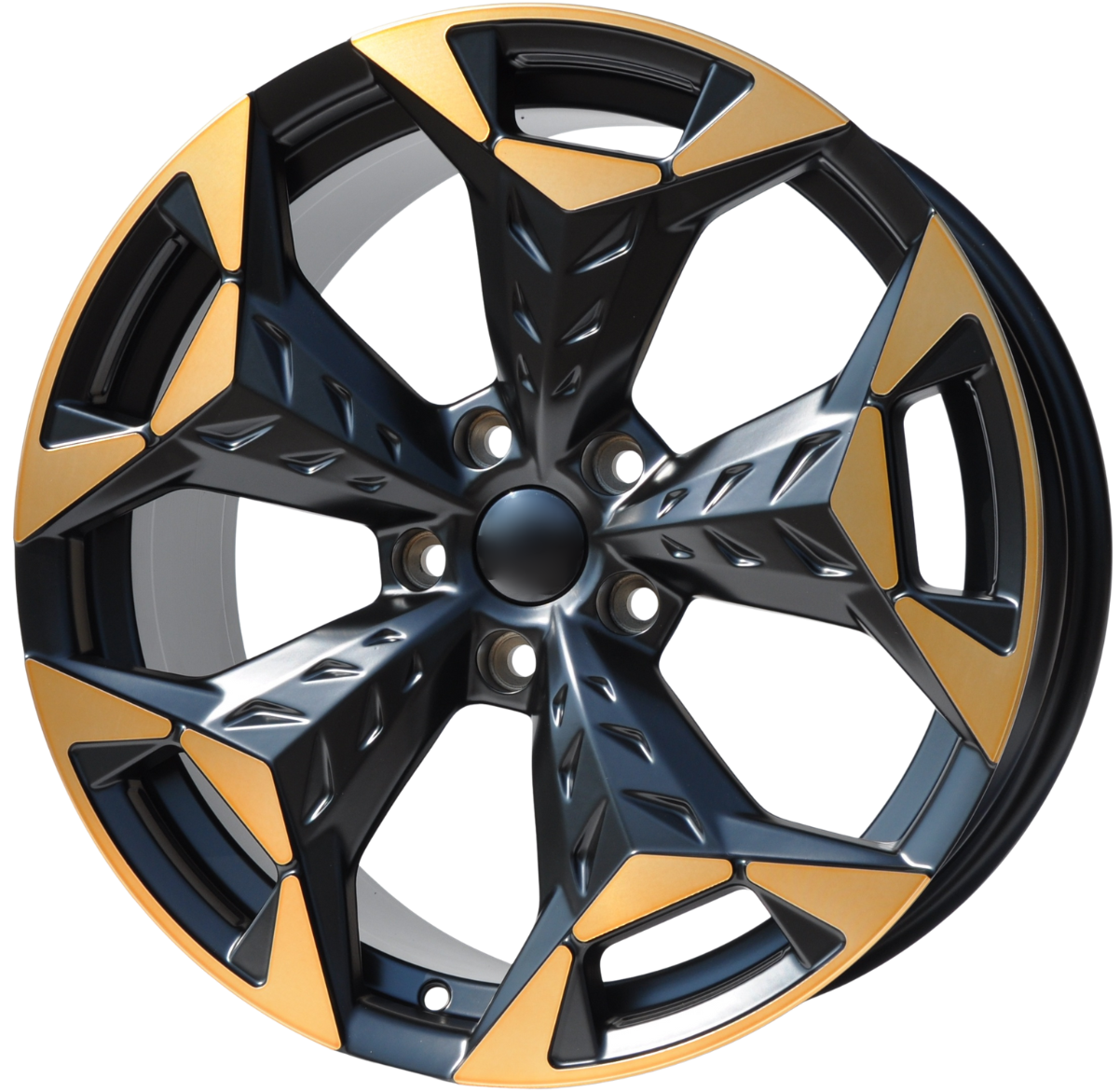 PDW 5717 Alufælge 18" 5x112 ET38 – Poleret/sort/miedziany półmat (sæt á 4)