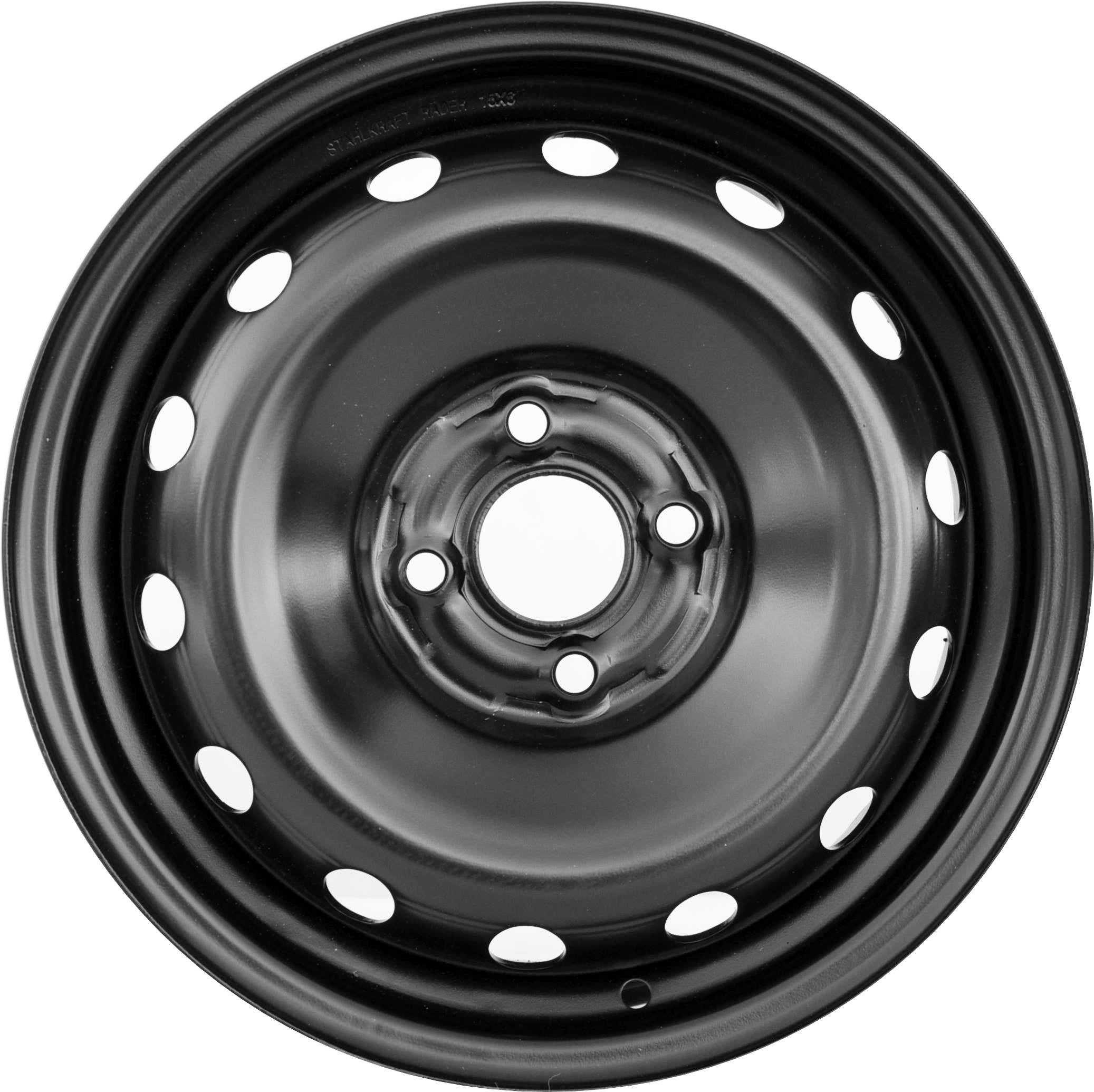 Stahlkraft Rader A15 Stålfælge 15" 4x100 ET43 – Sort (stk)