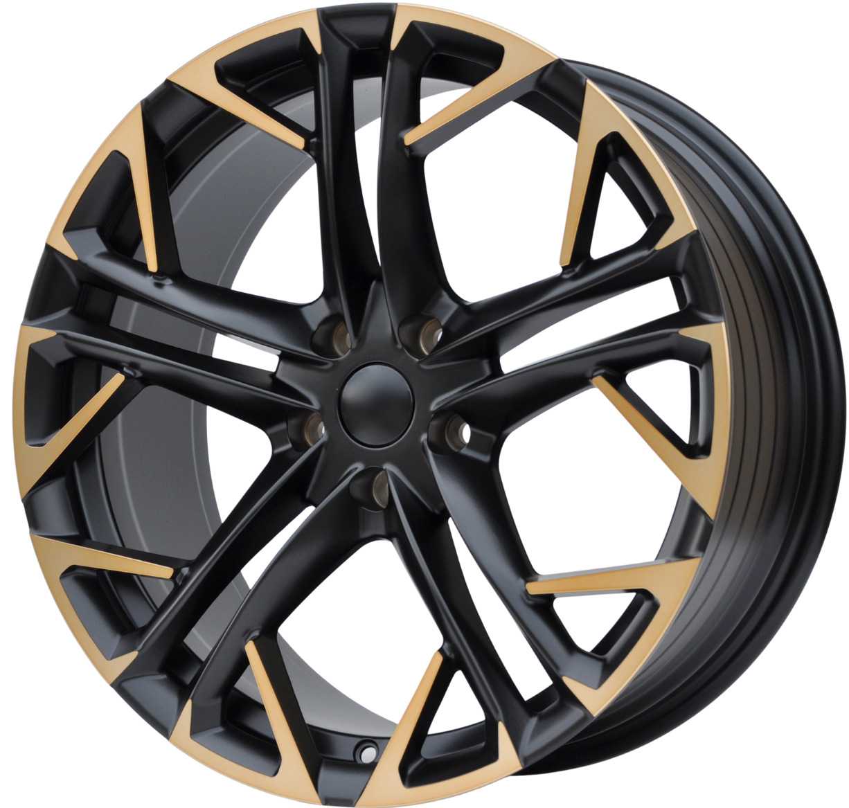 PDW 5719 Alufælge 20" 5x112 ET38 – Sort/półmatowy miedziany (sæt á 4)