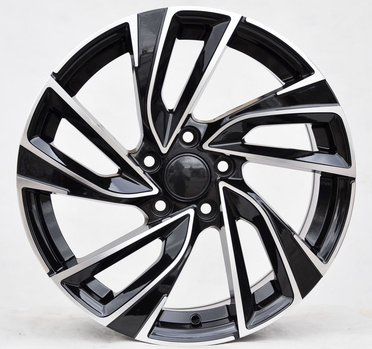 PDW 5772 Alufælge 17" 5x112 ET51 – Poleret/sort (sæt á 4)