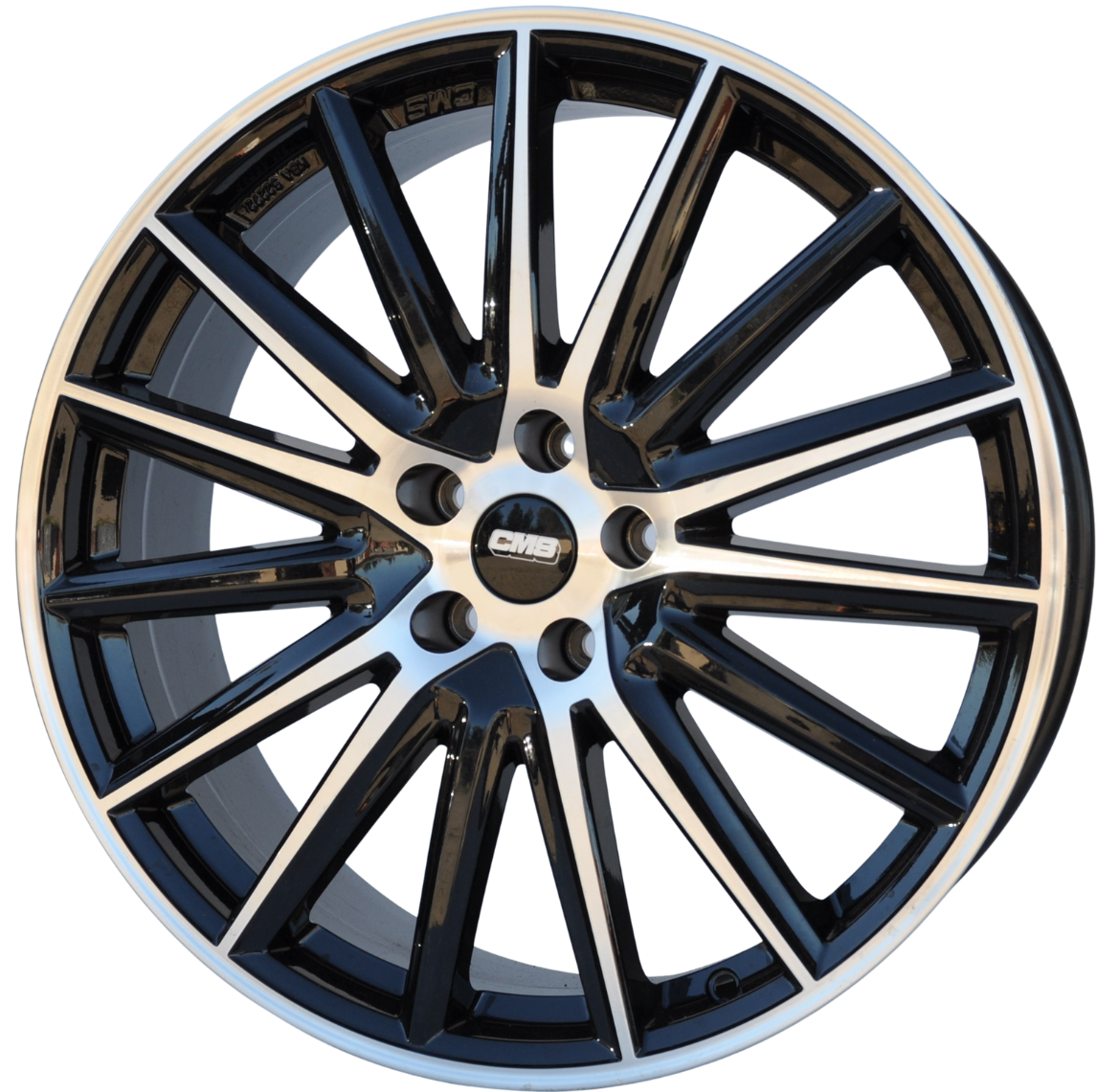 CMS c2320/kba52272 Alufælge 20" 5x112 ET27 – Poleret/sort (sæt á 4)