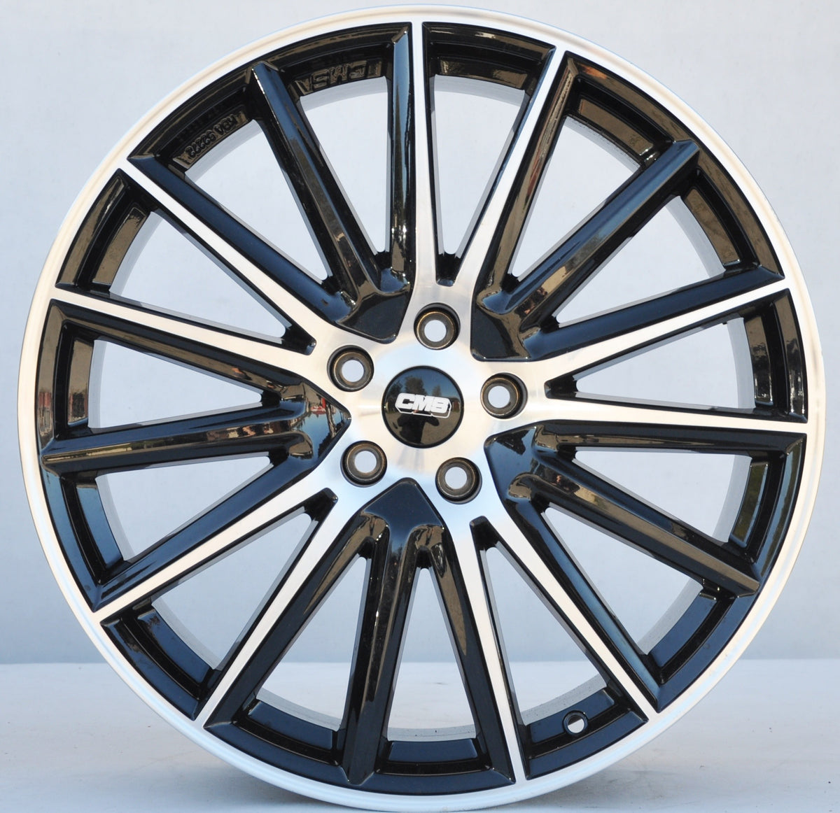 CMS c2320/kba52272 Alufælge 20" 5x112 ET27 – Poleret/sort (sæt á 4)