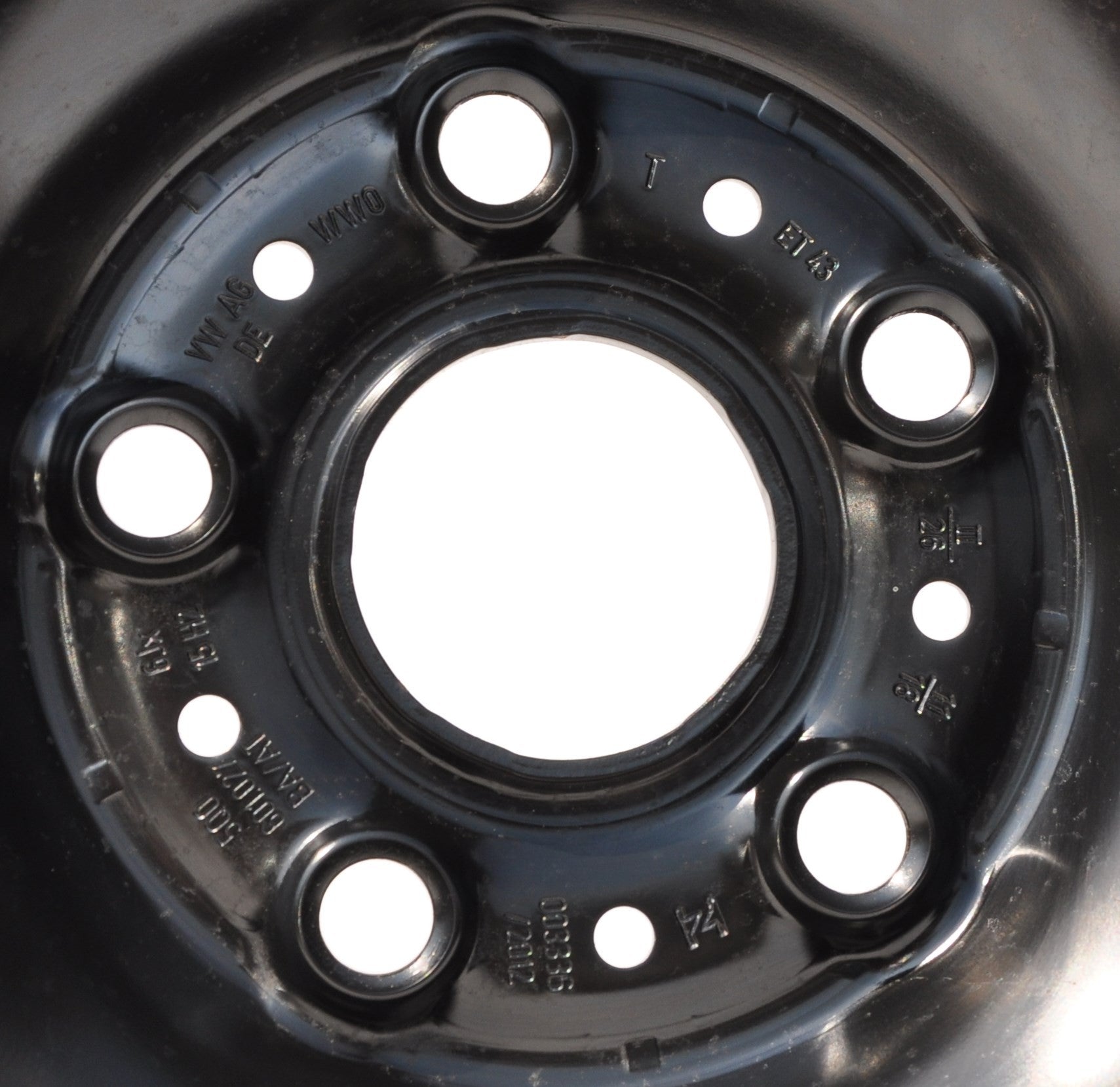 Volkswagen (oryginalne OEM) STAL/5Q0601025 Stålfælge 15" 5x112 ET43 – Sort (sæt á 4)