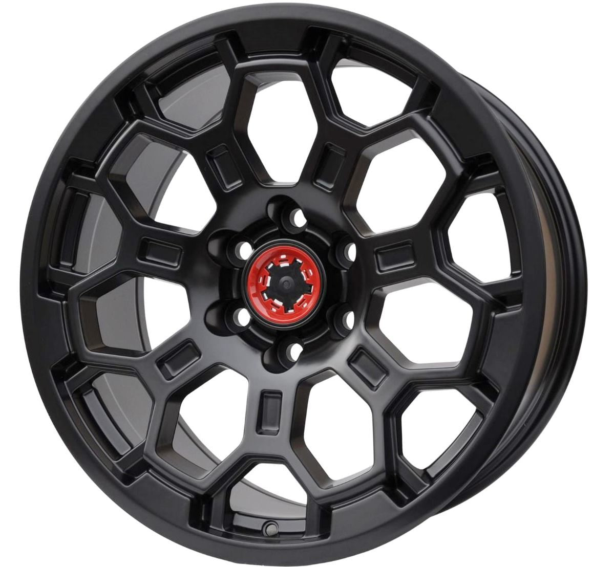 PDW 1858 Alufælge 17" 6x139.7 ET15 – Sort półmat (sæt á 4)