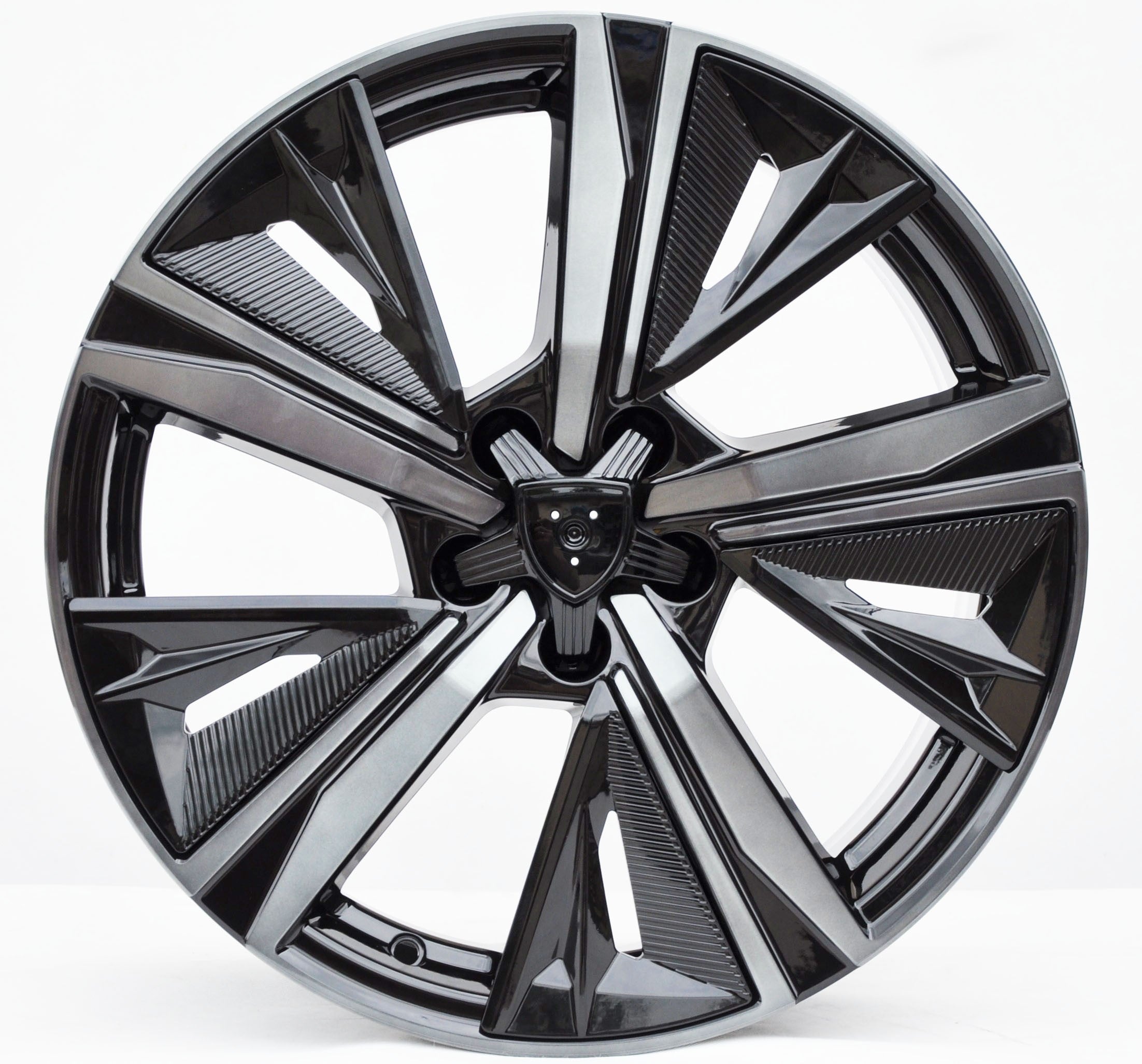 PDW 1187 Alufælge 17" 5x108 ET44 – Sort/przyciemniany front (sæt á 4)