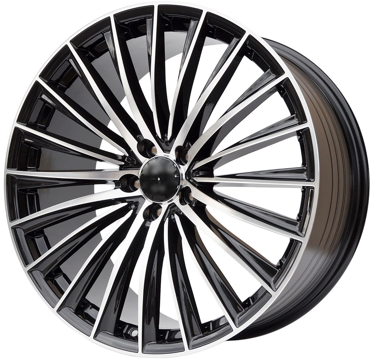 PDW FBX149 Alufælge 21" 5x112 ET40 – Poleret/sort (sæt á 4)