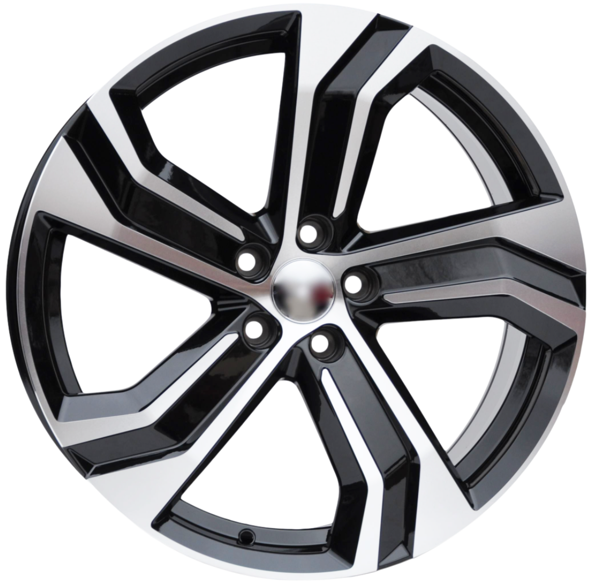 PDW 0143 Alufælge 20" 5x108 ET42.5 – Poleret/sort (sæt á 4)