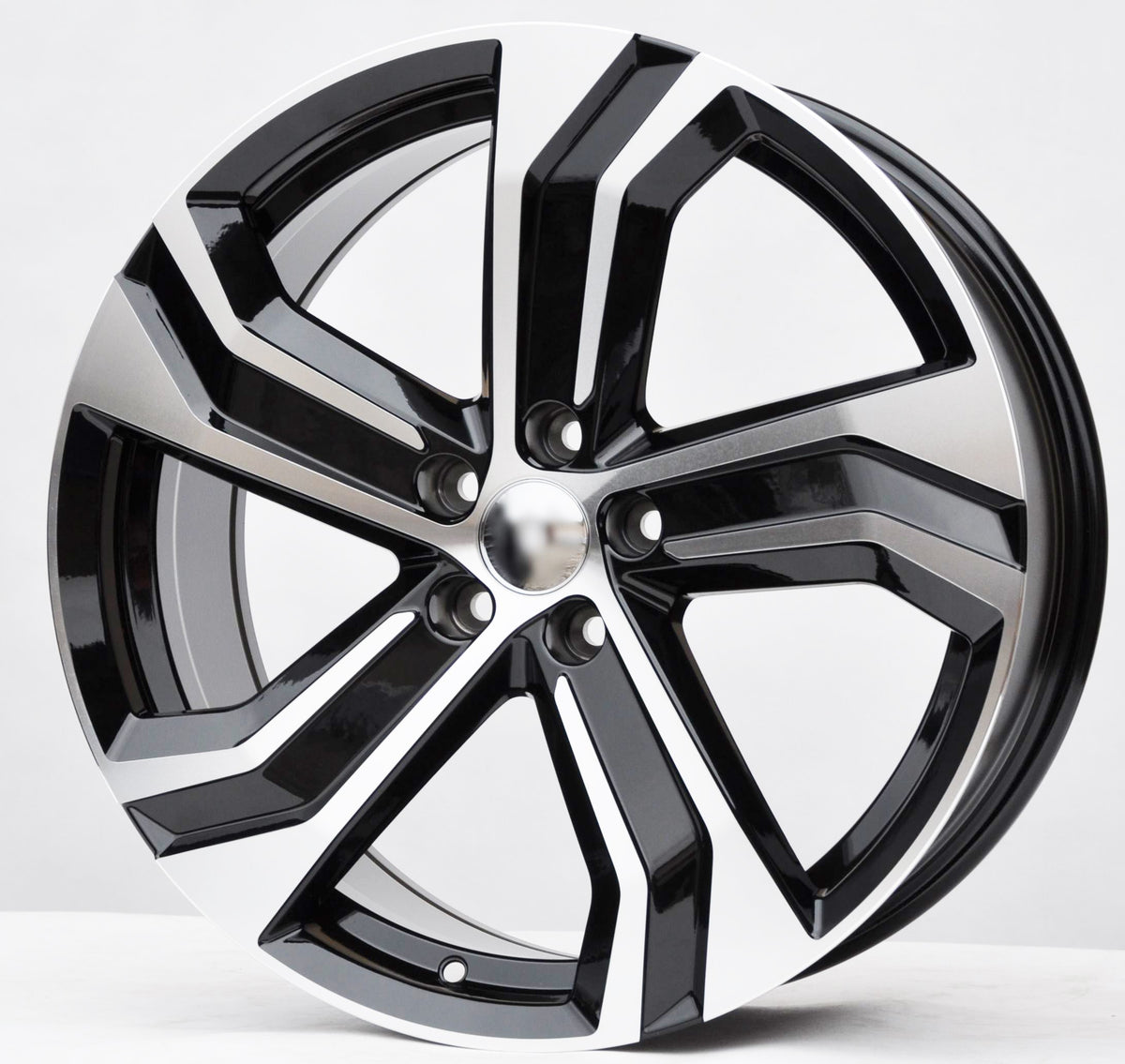 PDW 0143 Alufælge 20" 8,5J 5x108 ET42.5 – Poleret/sort (sæt á 4)