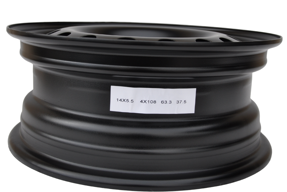 Stahlkraft Rader A14 Stålfælge 14" 4x108 ET37.5 – Sort (sæt á 4)