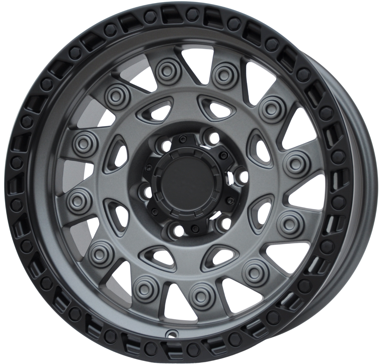PDW 974 Alufælge 17" 6x139.7 ET0 – Gun metal mat (sæt á 4)