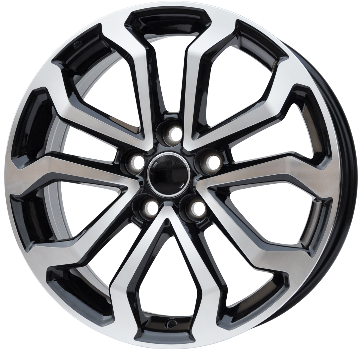PDW 3349 Alufælge 17" 5x114.3 ET35 – Poleret/sort (sæt á 4)