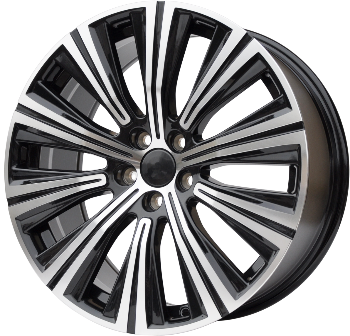 PDW 3337 Alufælge 19" 5x108 ET47 – Poleret/sort (sæt á 4)