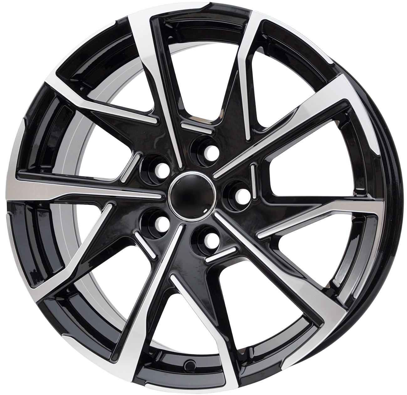 PDW 5911/1159 Alufælge 17" 5x114.3 ET38 – Poleret/sort (sæt á 4)