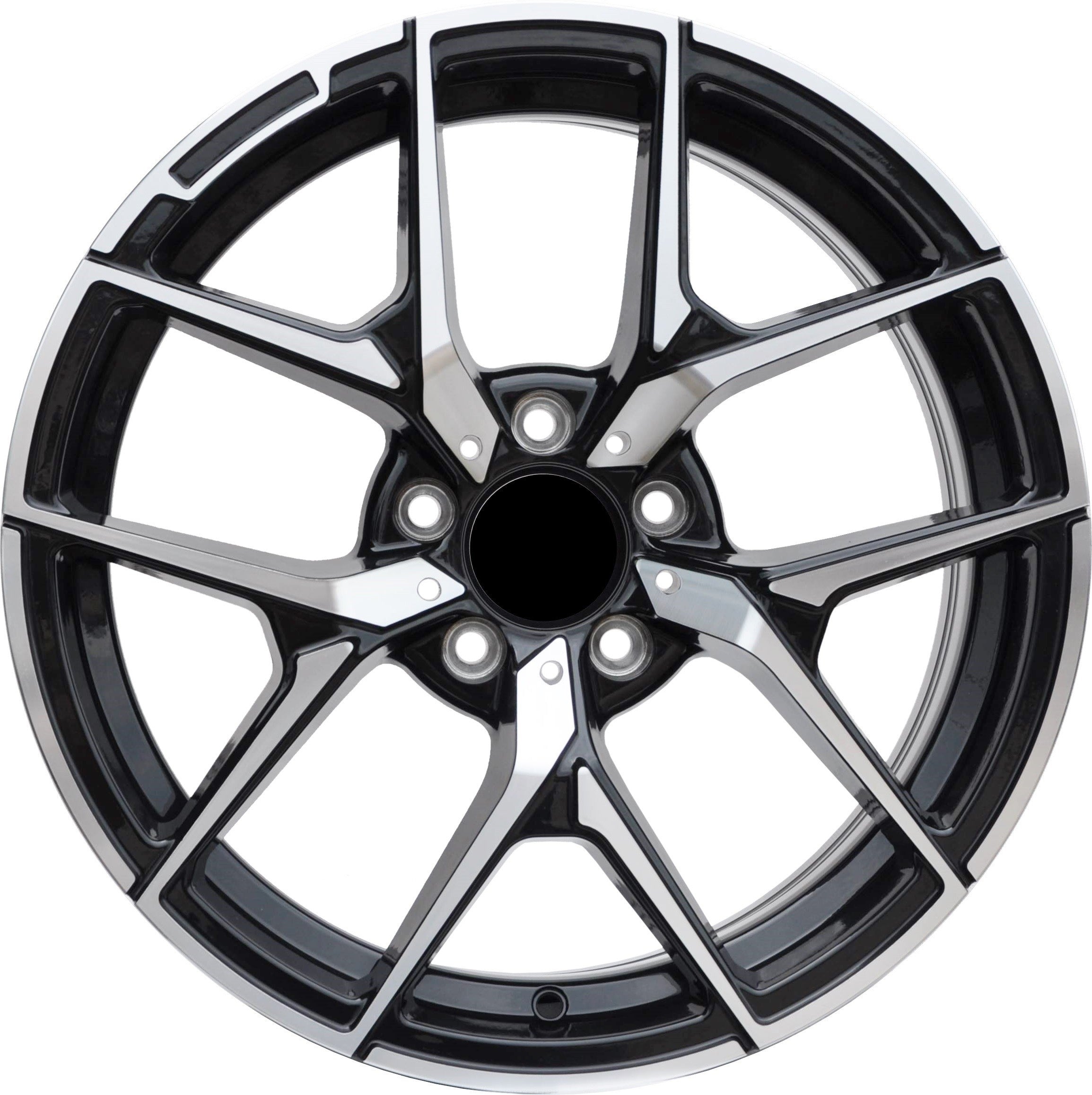 PDW 137 Alufælge 18" 5x112 ET43 – Poleret/sort (sæt á 4)
