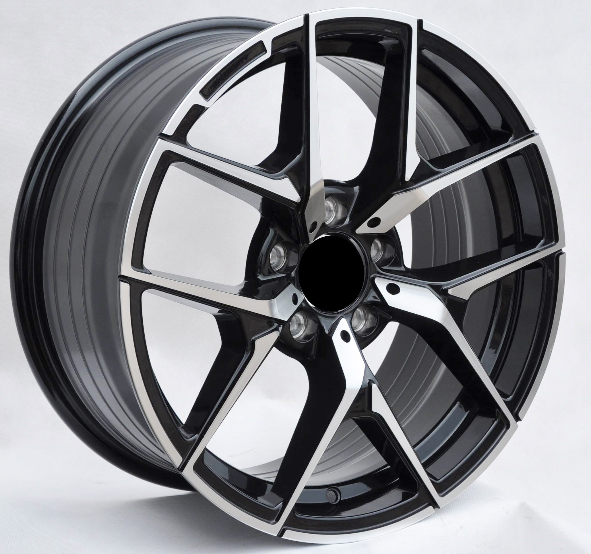 PDW 137 Alufælge 18" 5x112 ET43 – Poleret/sort (sæt á 4)