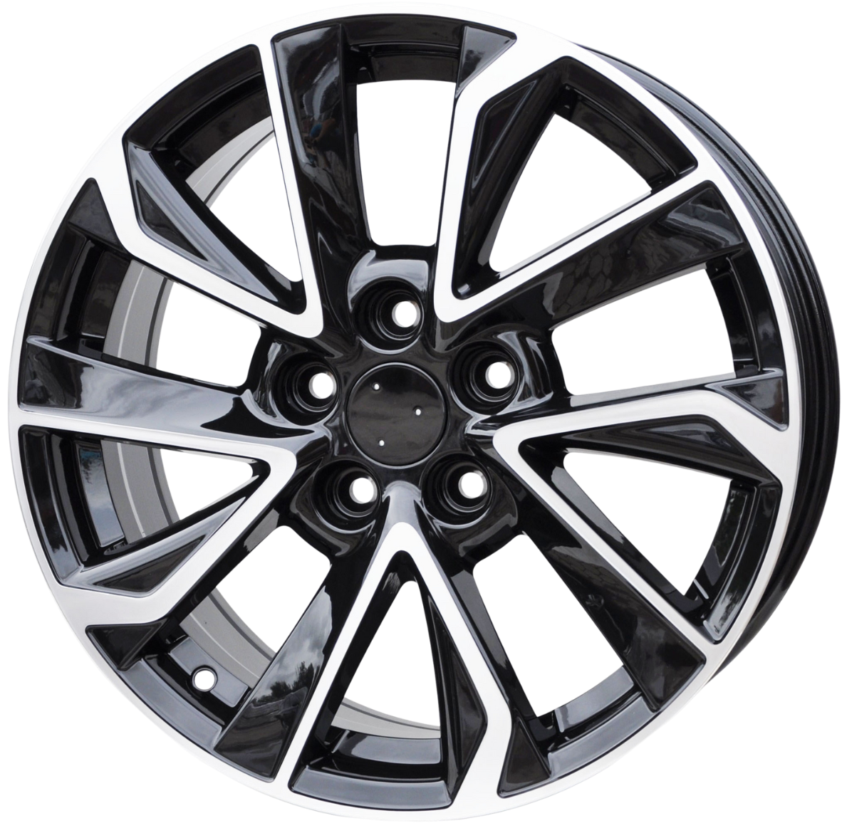 PDW 5463 Alufælge 17" 5x100 ET40 – Poleret/sort (sæt á 4)