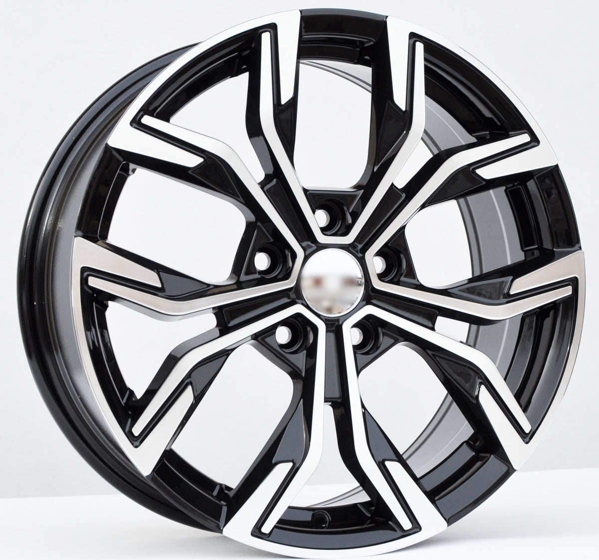PDW 5920 Alufælge 17" 7J 5x114.3 ET35 – Poleret/sort (sæt á 4)