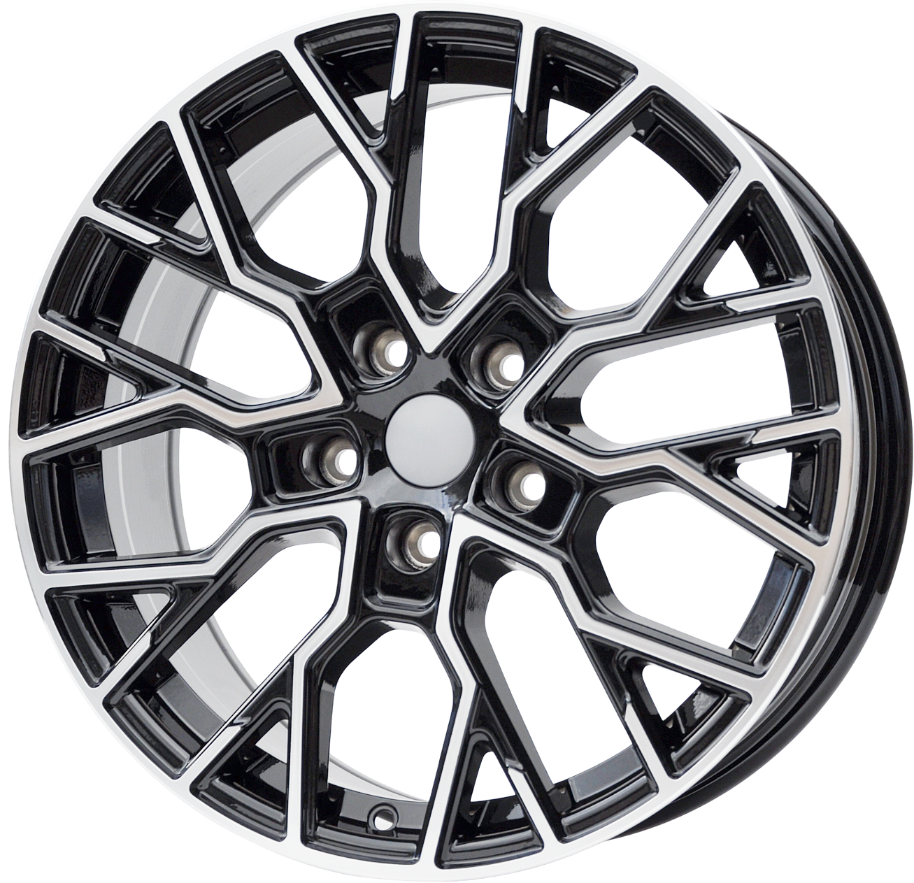 PDW 5659 Alufælge 18" 5x120 ET48 – Poleret/sort (sæt á 4)