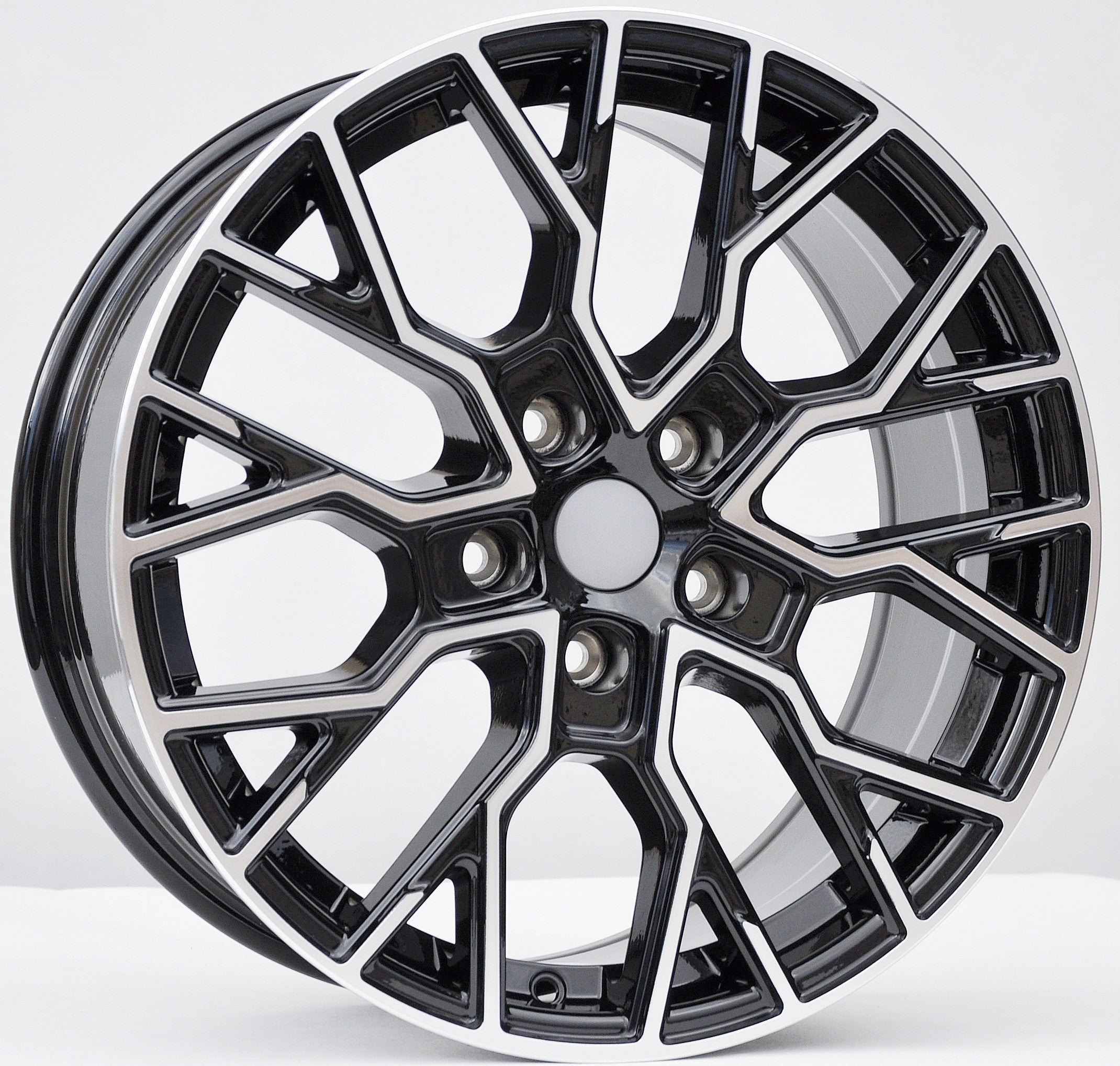 PDW 5659 Alufælge 18" 5x120 ET48 – Poleret/sort (sæt á 4)