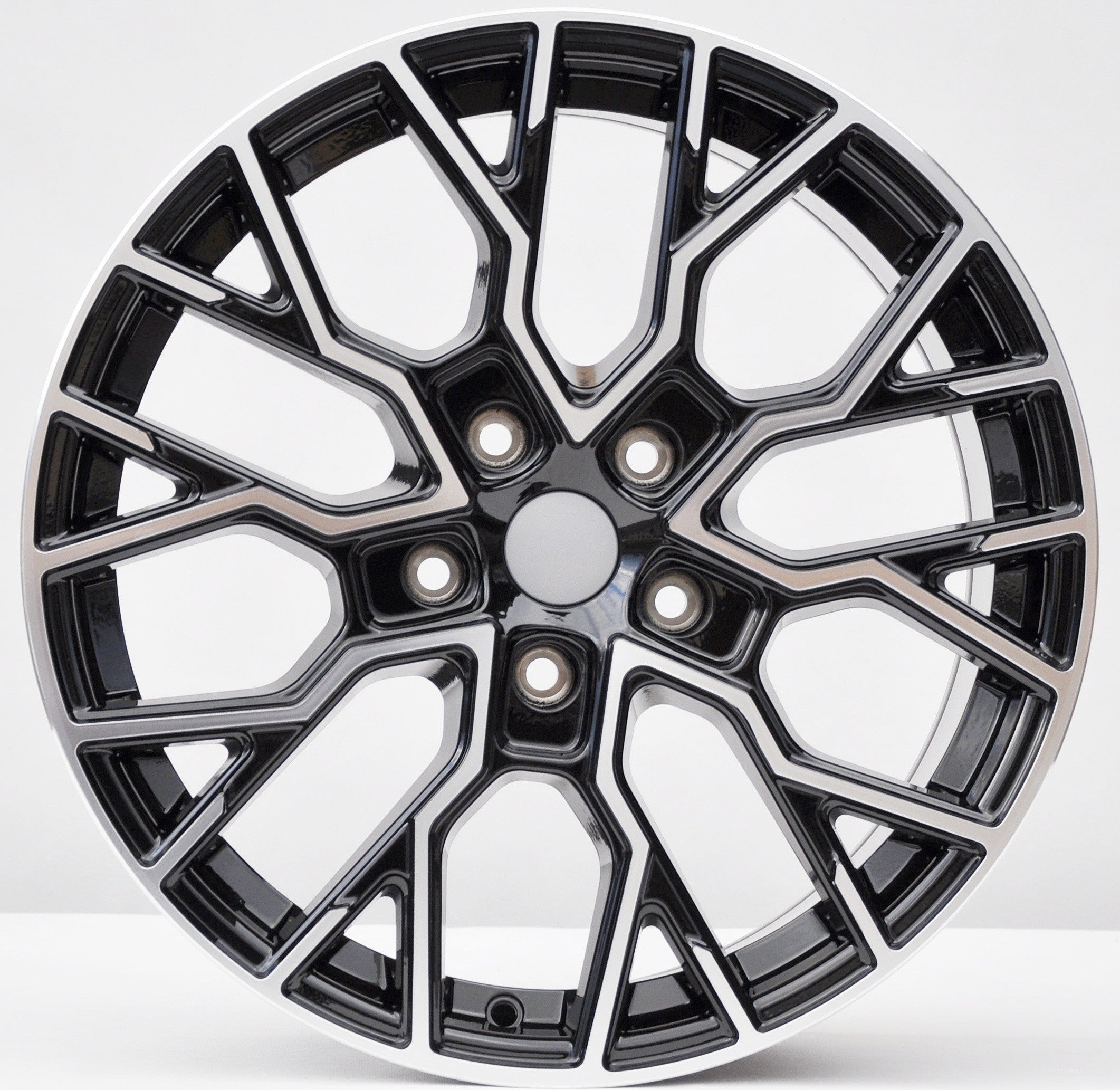 PDW 5659 Alufælge 18" 5x120 ET48 – Poleret/sort (sæt á 4)