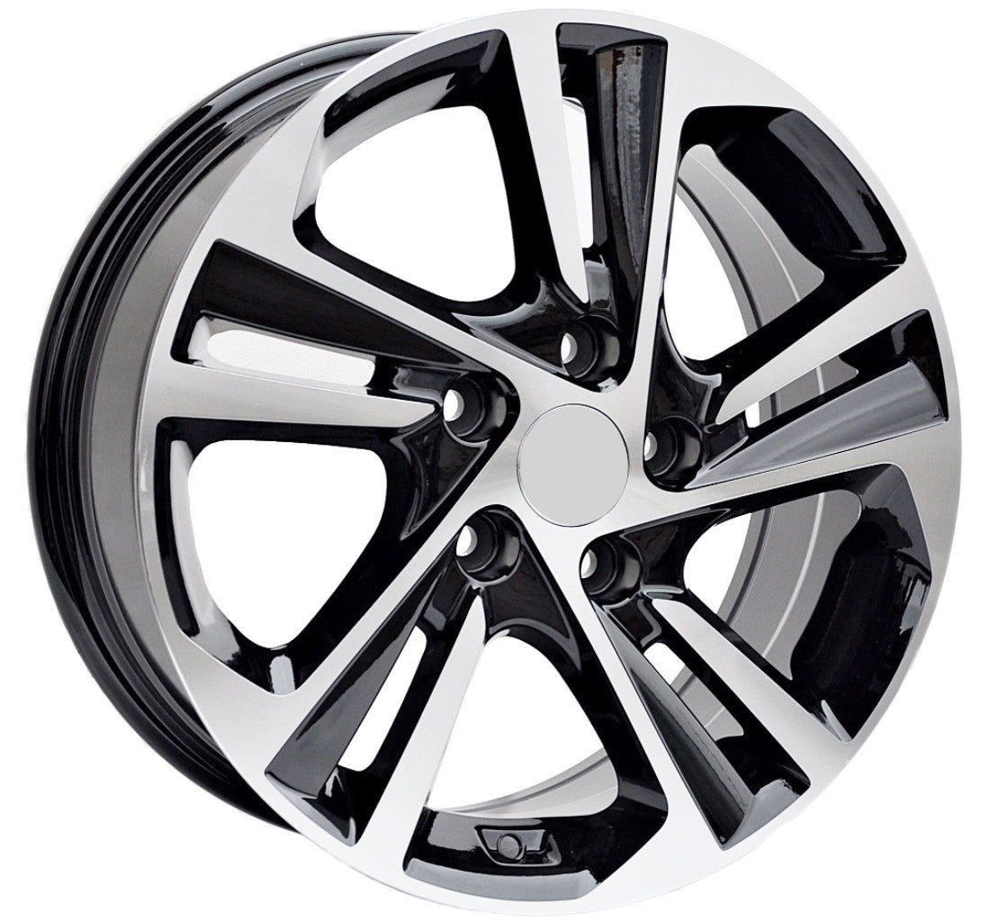 PDW 5210/5258 Alufælge 18" 5x114.3 ET48 – Poleret/sort (sæt á 4)