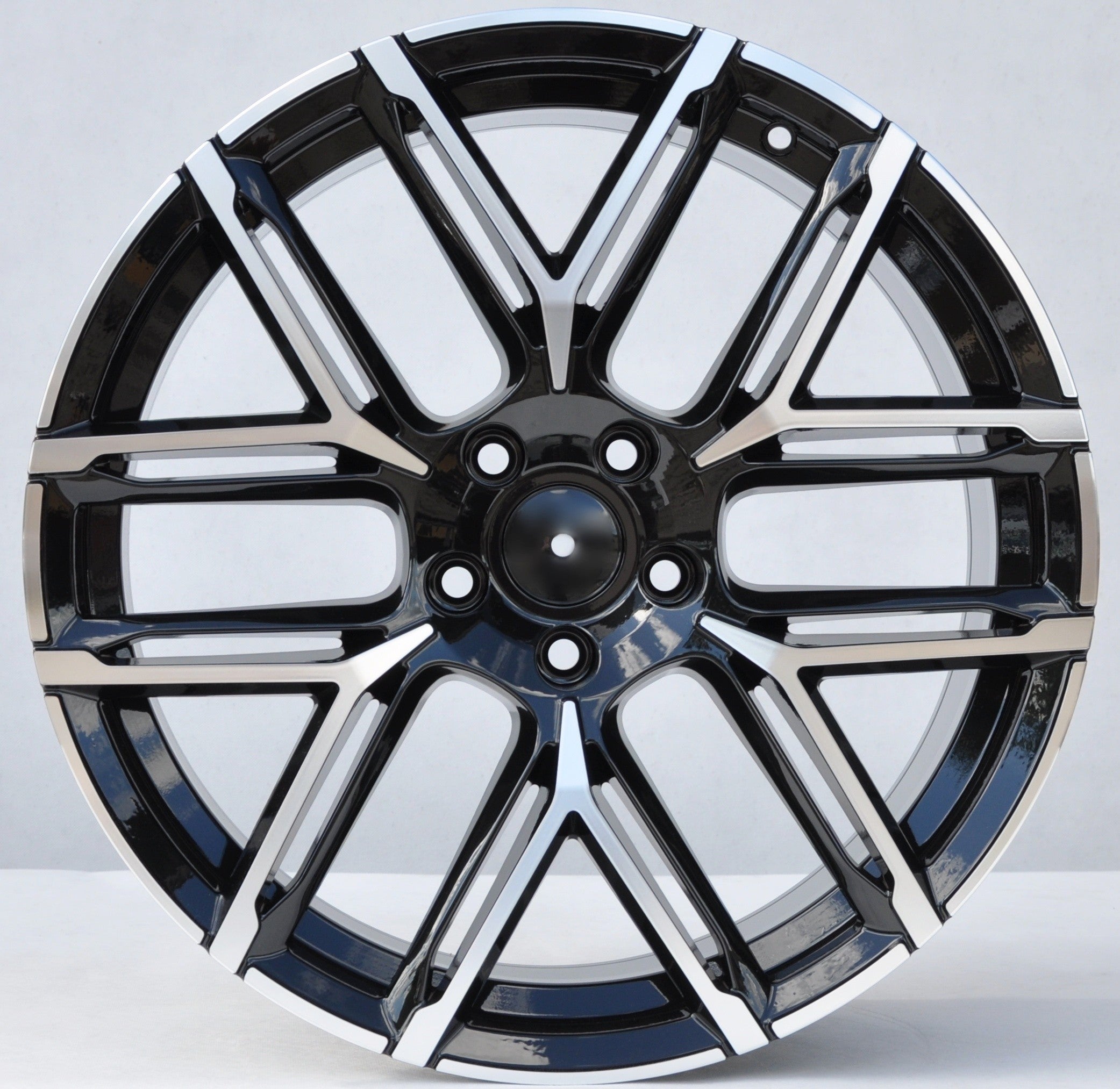 PDW 736/FA734 Alufælge 21" 5x112 ET20 – Poleret/sort (sæt á 4)