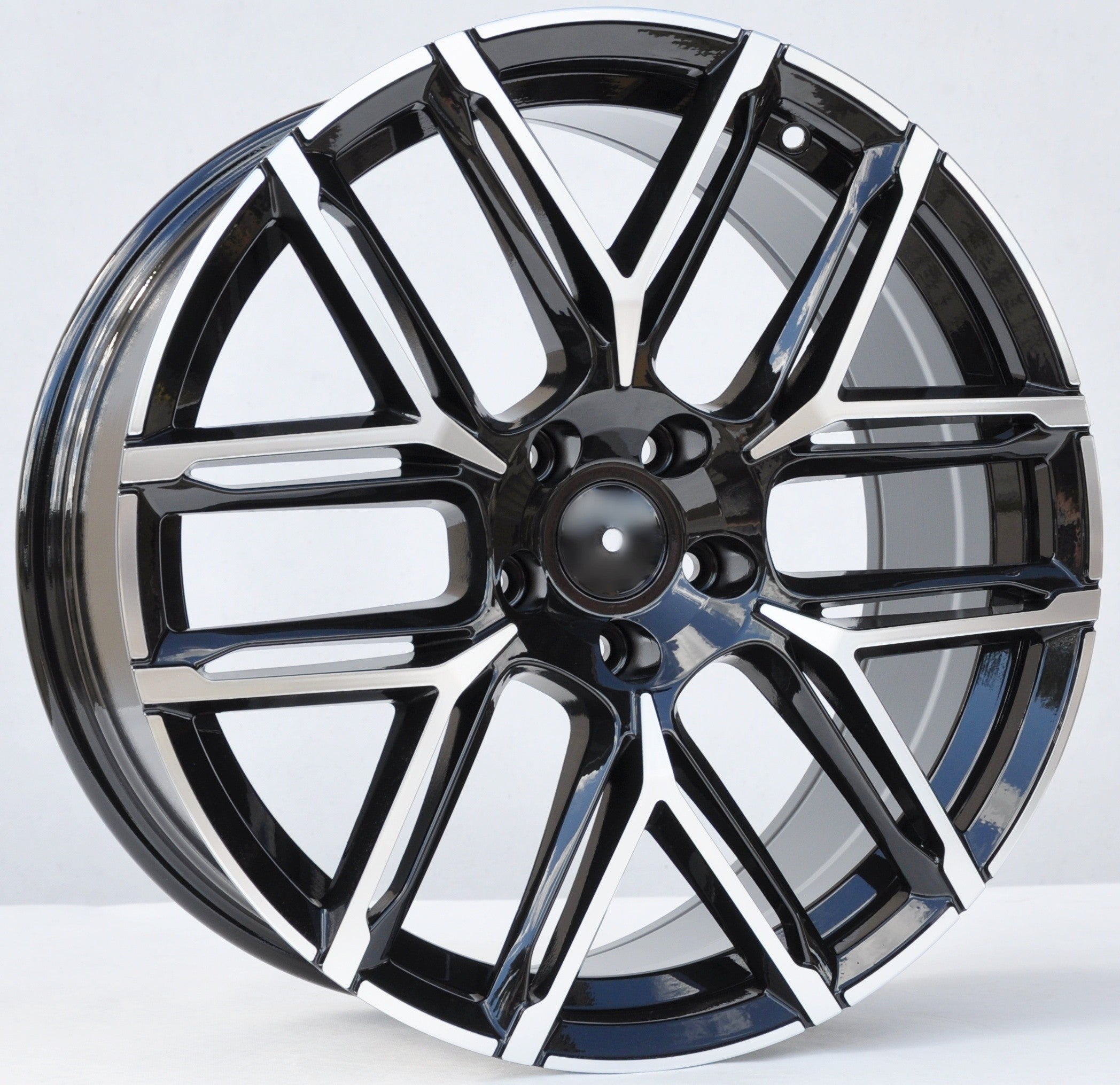 PDW 736/FA734 Alufælge 21" 5x112 ET20 – Poleret/sort (sæt á 4)