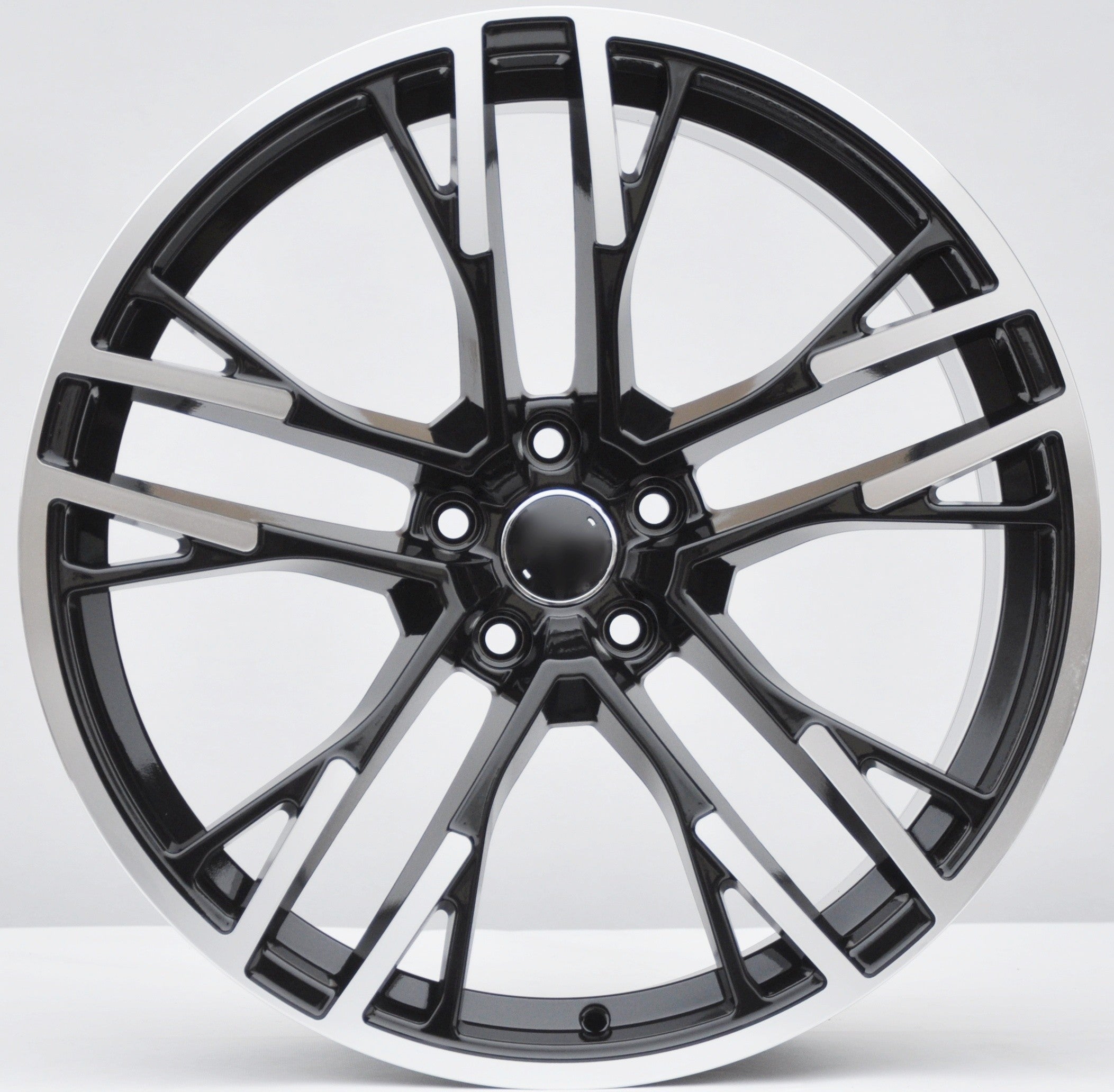 PDW F726 Alufælge 20" 5x112 ET34 – Poleret/sort (sæt á 4)