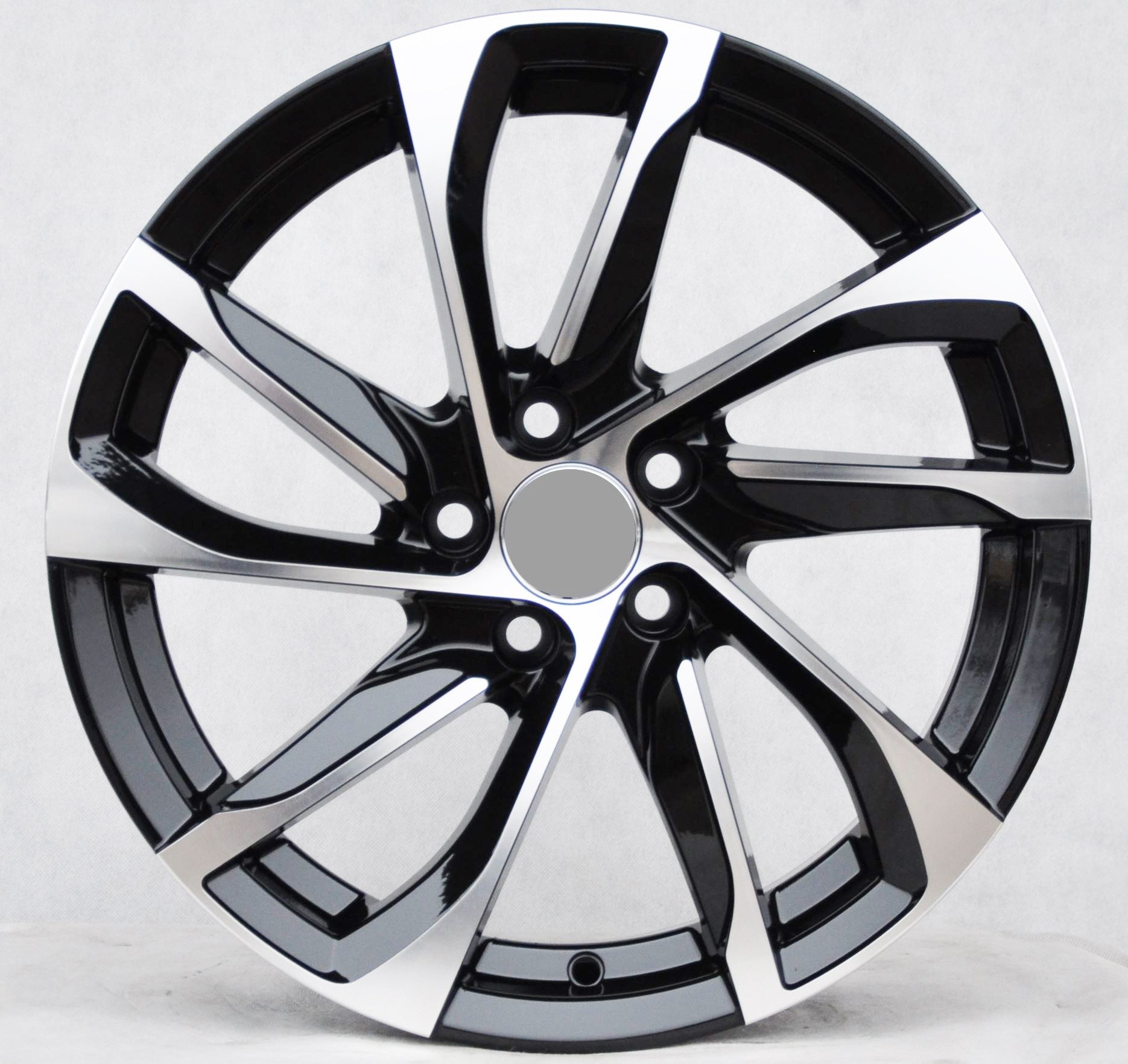 PDW 5760/1514/TORINO Alufælge 15" 5x100 ET40 – Poleret/sort (sæt á 4)