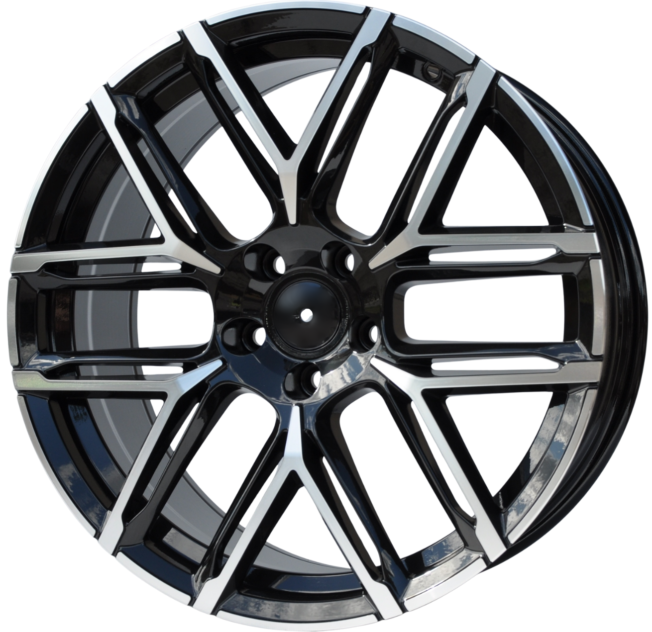PDW HF736/(F734) Alufælge 22" 5x112 ET18 – Poleret/sort (sæt á 4)