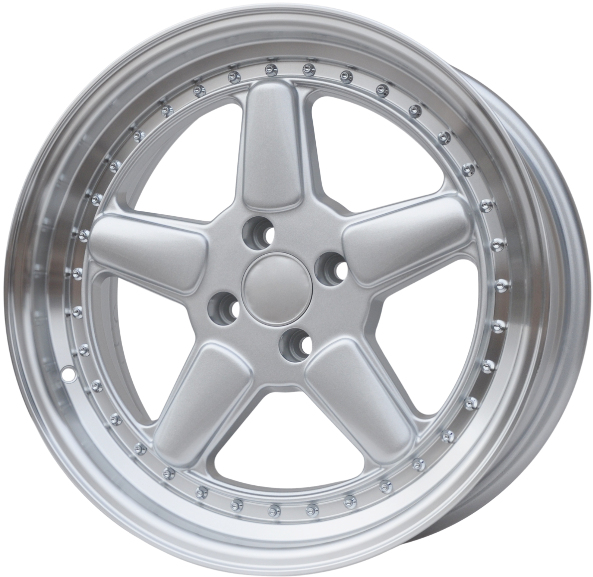 PDW 7961 Alufælge 17" 4x100 ET30 – Poleret/sølv (sæt á 4)