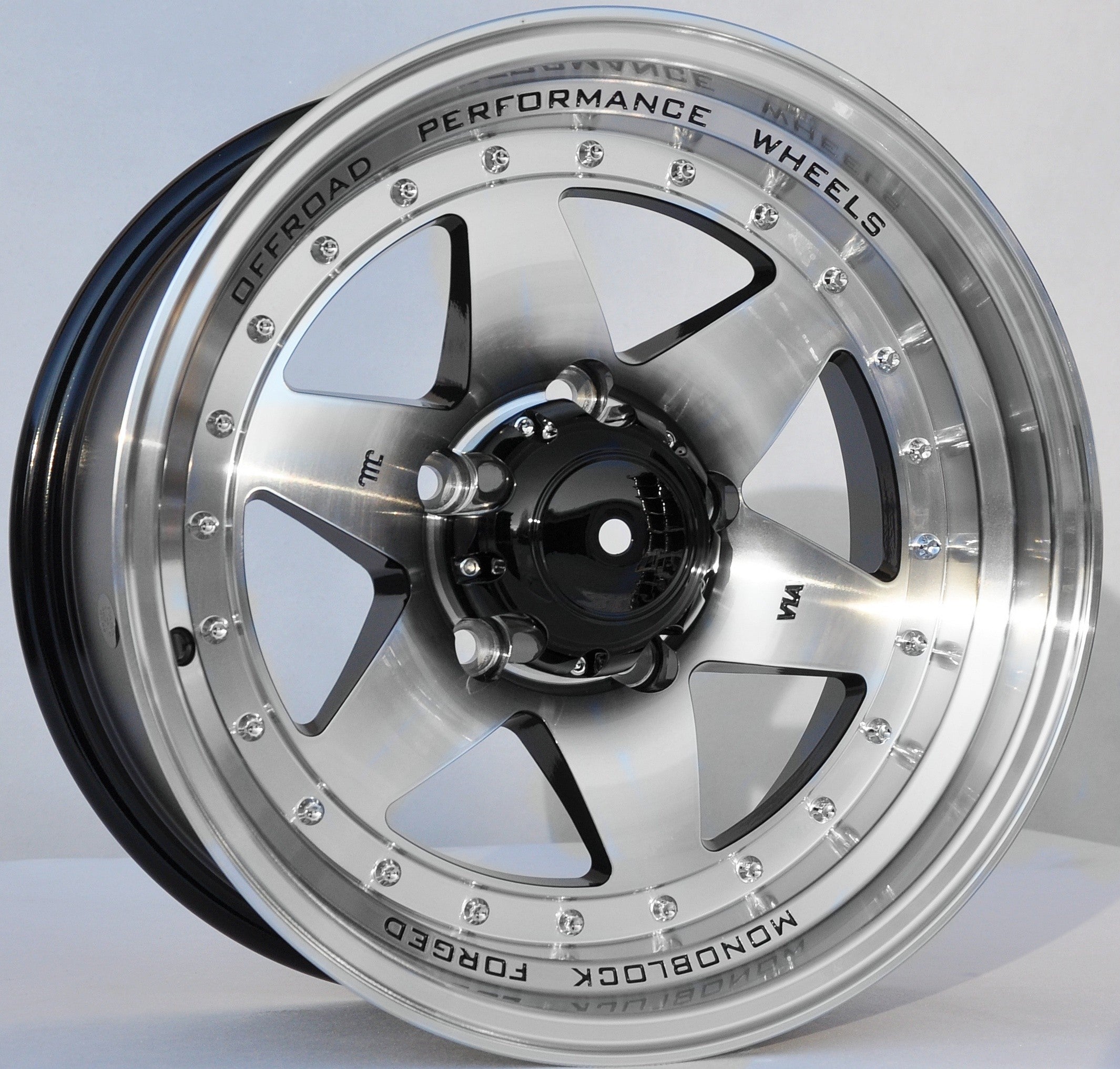 PDW 2156 Alufælge 16" 5x127 ET0 – Poleret/sort (sæt á 4)