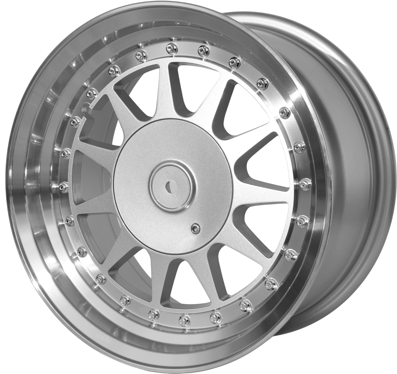 PDW 596 Alufælge 15" 4x100 ET20 – Poleret/sølv (sæt á 4)