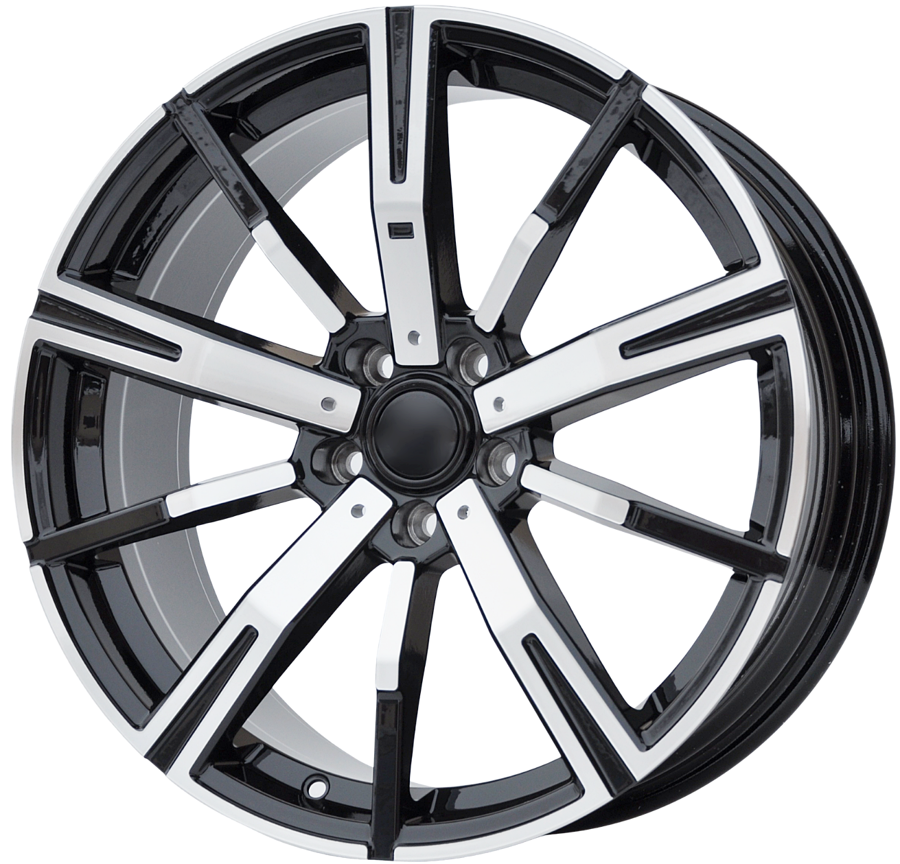 PDW 1156 Alufælge 19" 5x112 ET27 – Poleret/sort (sæt á 4)